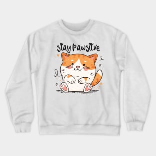 stay pawsitive Crewneck Sweatshirt